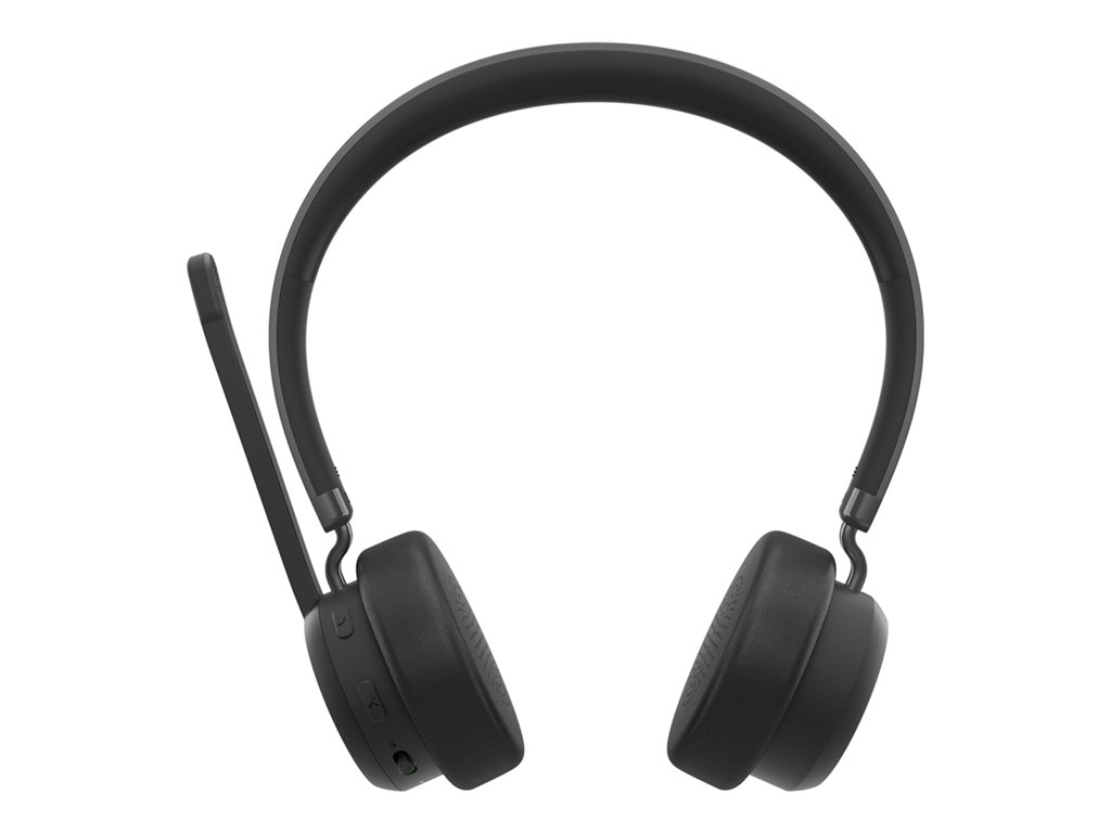 Lenovo - Headset - On-Ear - Bluetooth - kabellos - USB-A über Bluetooth-Adapter - Schwarz - Zertifiziert für Microsoft Teams